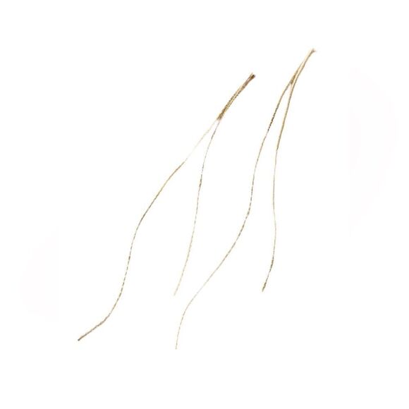 Long thin tassel drop earrings in gold #264 - Picture 3 of 8